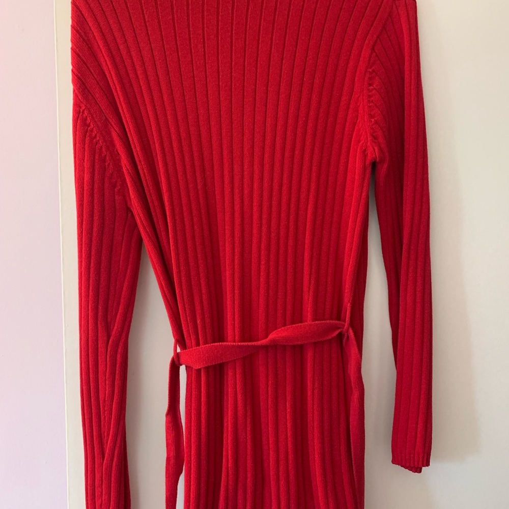 KB Collections Red Button Down Sweater, M - Picture 4 of 4